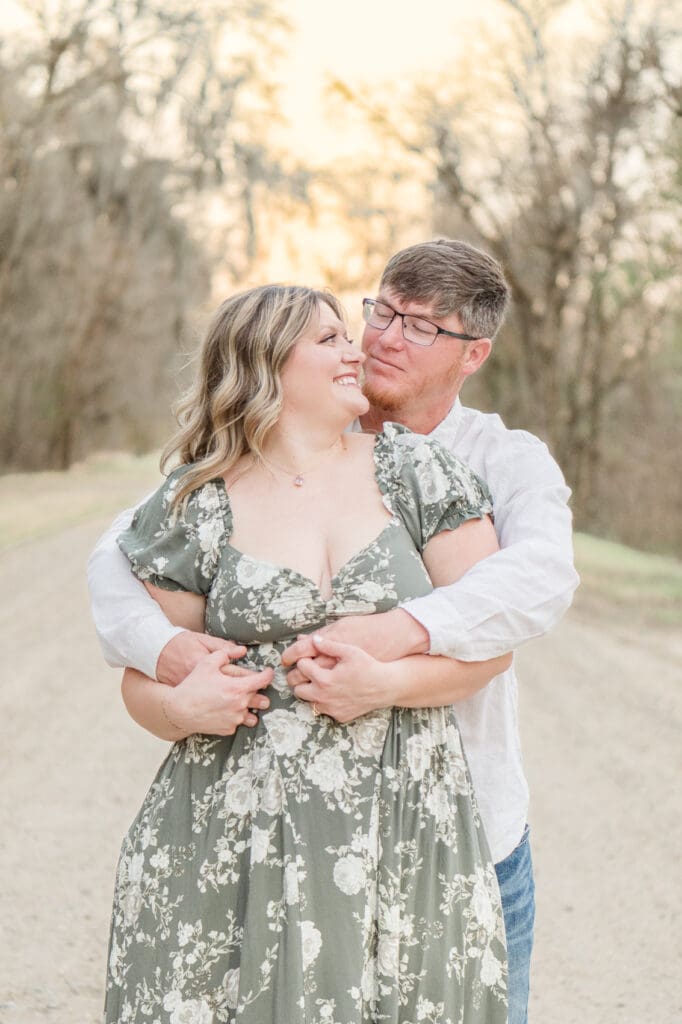 Sweet embraces during engagement session