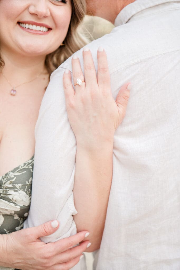 Diamonds and kisses engagement session