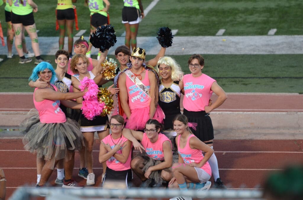New Iberia Senior High Powder Puff Cheerleaders, Senior Powder Puff game.